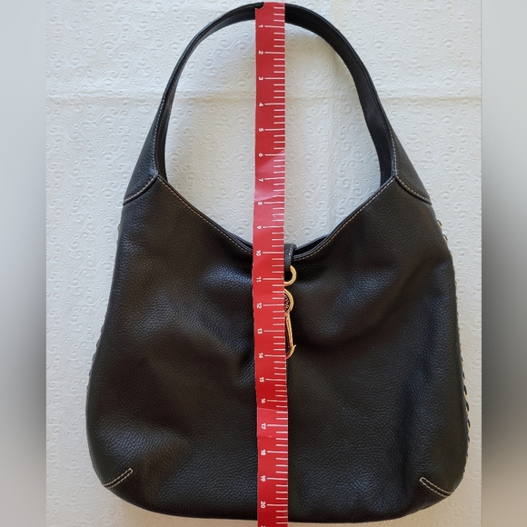 Dooney & Bourke black gold Whipped Stitched Hobo Shoulder Bag - Picture 12 of 16